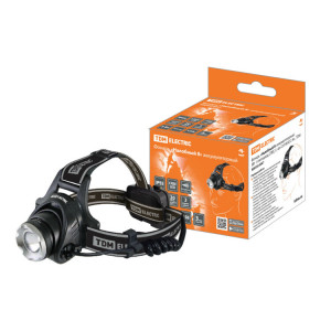 Фонарь «Налобный 8» аккумуляторный, 3Вт 1 светодиод CREE, Li-Ion 2x18650 2 Ач, SQ0350-0047