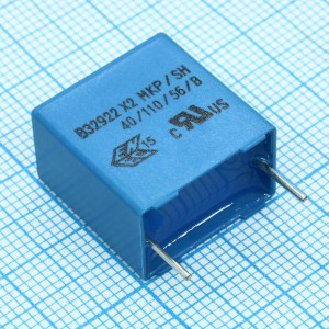 B32922H3474M000, Защитный конденсатор  X2  0.47uF 305Vac
