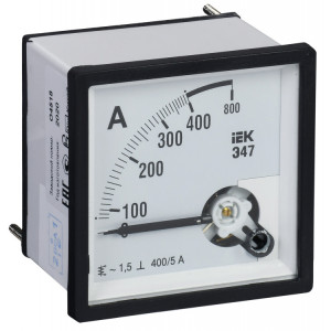 Амперметр Э47 400/5А кл. точн. 1,5 96х96мм IPA20-6-0400-E