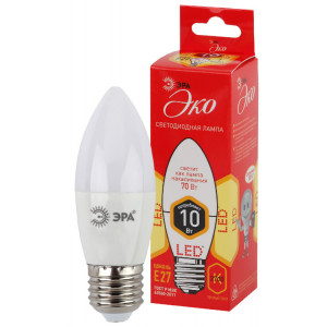 Лампочка светодиодная RED LINE ECO LED B35-10W-827-E27 E27 / Е27 10Вт свеча теплый белый свет Б0032962