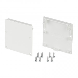 SL-LINE-5050 WHITE, Заглушка для профиля SL-LINE-5050-2500 WHITE. Цвет - белый. В комплекте 2 заглушки, 8 шурупов. Цена за комплект.