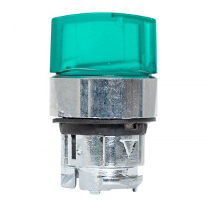 Исполнительный механизм переключателя ХB4 зеленый на 2 положения возвратный без фиксации, с подсветкой с короткой ручк IP65 EKF XB4BD2L-G-65