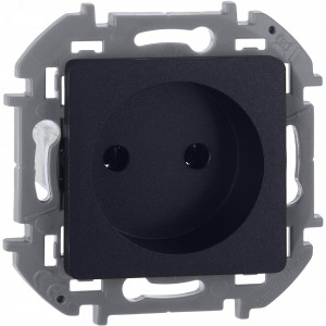 Розетка 1-м СП Inspiria 16А IP20 250В 2P механизм антрацит Leg 673713