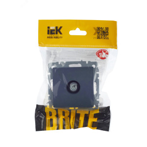 BRITE Розетка TV проходная РТВ10-0-БрМ маренго BR-A10-P-K35