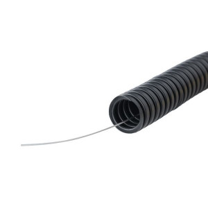 Труба гофрированная ПВХ d20мм с протяжкой черн. (уп.100м) Plast tg-z-20-100-black