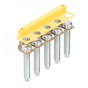 Соединительная перемычка IVB WKN 6TK-5, Соединительная перемычка, 5 полюсов, изолированная, винтовая, для клемм: WKN 6 TK... цвет: желтый