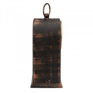 Светодиодный камин Старинные часы с эффектом живого огня 14,7x11,7x25 см, бронза, батарейки 2хС (не в комплекте) USB 511-021