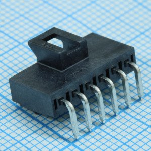 1053131206, Соединитель провод-плата HDR 6 контакт(ов) 2.5мм угловой монтаж в отверстие лоток