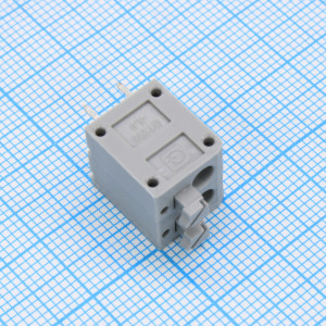 GT236-5.0-02P-11-00, Нажимной безвинтовой клеммный блок 2 контакта. Зажим типа торцевой контакт. Серия GT236-5.0