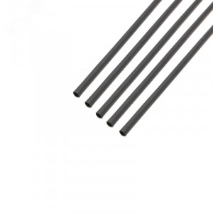 Трубка термоусадочная ТУТ нг 1,5/0,75 черная, термоусаживаемая трубка в метровой нарезке, не поддерживает горение