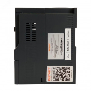 Преобразователь частоты 2.2 кВт, 5.1А, трехфазный, 380В-15%, 50Гц/60Гц, IP20, с панелью управления 00030700