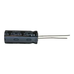 UHE1J221MPD1TD, Конденсатор алюминиевый электролитический 220мкФ 63В ±20% (10х25мм) радиальный, шаг 5мм 595мА 7000час 105°C россыпь