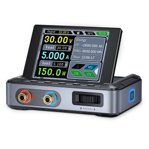 FNIRSI DPS-150, Источник питания 150W, 0-30V-5A, разъемы интерфейса входного питания QC/PD Fast Charge, DC5.5*2.5