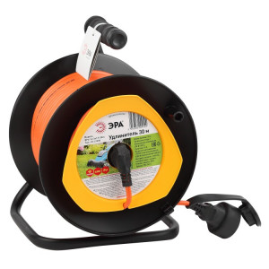 Удлинитель силовой RPx-1e-3x1.5-30m на пластиковой катушке c заземлением 1 розетка 30м ПВС 3х1.5мм2 Б0046838