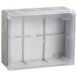 Коробка расп. КМ41276 о/п 240х195х90мм прозр. кр. IP55 UKO10-240-195-090-K51-55