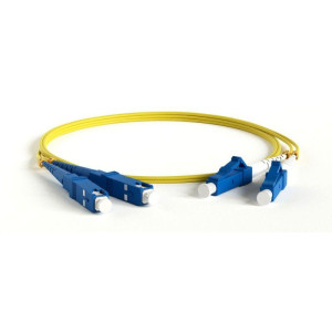 Патч-корд FC-D2-9-LC/UR-SC/UR-H-2M-LSZH-YL волоконно-оптический (шнур) SM 9/125 (OS2) LC/UPC-SC/UPC duplex LSZH 2м 28388