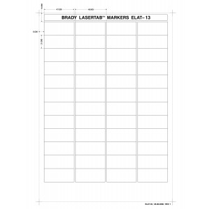 brd29851, ELAT-13-747W этикетки, материал В-747А,белый матовый полиэстер, размер 47х21мм, 53 листа, 2544 шт/упак.