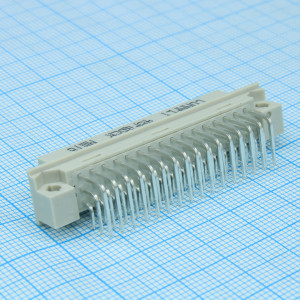 DS1119-48F0R13, Разъем (розетка)  DIN 41612 тип C 48pin (3х16), шаг 2.54мм трехрядный угловой (ряд АBС)