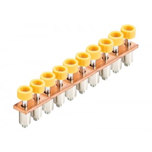 Соединительная перемычка IVB WK 4/DEU-10, Соединительная перемычка, 10 полюсов, изолированная, винтовая, для клемм: WK 4/DEU цвет: желтый