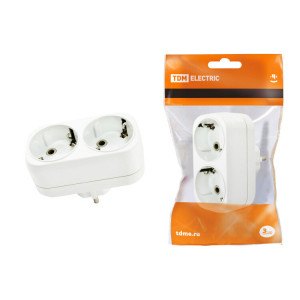 Блок на 2 гнезда 2П+З плоский 16А 250B SQ1806-0026