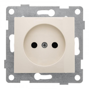 Розетка 1-м СП Bravo 16А 250В без заземл. защ. шторки механизм беж. С10Р2-003