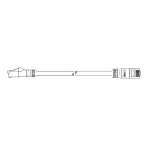 BC-5UG001F, Кабели Ethernet / Сетевые кабели RJ45 CAT5E UNSHLD GRAY W/BOOT 1FT