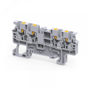 Клемма с 4 конт. push-in 2,5 кв.мм OptiClip СP-2,5-QUATTRO-(0,2-2,5)-I-BU-синий 331847