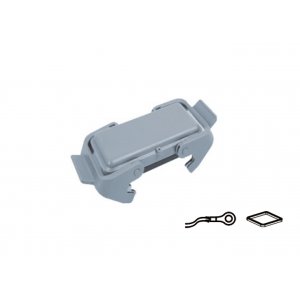 Защитная крышка H16B-PC-2LP-MT, Защитная крышка, типоразмер 16B, с уплотнителем, с двумя пластиковыми защелками, с удерживающей стропой от утери с кольцевым наконечником, материал корпуса: пластик