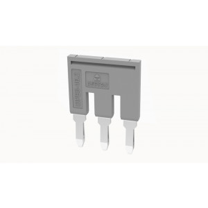 Соединительная перемычка DFB10-03P-11-00Z(H), Соединительная перемычка, 3 полюса, изолированная, вилочная, для клемм: DS10, цвет: серый