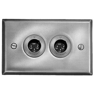 H3MS, Разъемы XLR 1 GANG XLR WALL PLT W/2 B3M