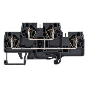 Этажная клемма WKFN 4 E/VB/35, Этажная клемма, 2 этажа, тип фиксации провода: пружинный, номинальное сечение: 4 мм кв., 32A, 500V, ширина: 6 мм, цвет: черный, тип монтажа: DIN35