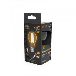 Лампа светодиодная филаментная Black Filament 26Вт A70 грушевидная 2700К тепл. бел. E27 2600лм 102902126