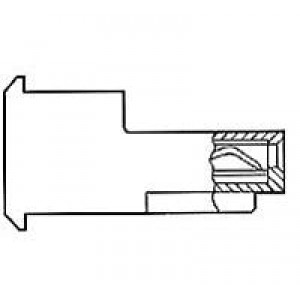 3-640604-4, Проводные клеммы и зажимы FEED THRU WO TAB 4P Orange 18 AWG