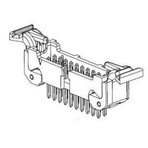 45220-620230, Проводные клеммы и зажимы 20P, .050" Pitch HDR Vert TH,30Au,Ltch