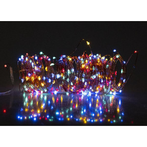 Светильник светодиодный садовый SLR-G03-200M нить 200LED мультицвет с колышком на солнечн. батарее 5036406