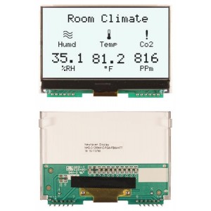 NHD-C12864A1Z-FSW-FBW-HTT, Графические дисплейные ЖК-модули и принадлежности FSTN (+) 80.0 x 54.0 x 10.2
