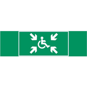 Пиктограмма "Безопасная зона МГН" 310х90мм для авар-эвакуац св-ка Basic IP65 V5-EM02-60.002.032