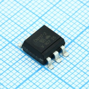 CNY17-2X017T, Оптопара одноканальная транзисторный выход постоянного тока c выводом базы 6-Pin PDIP SMD лента на катушке