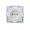 Изображение товара Розетка 1-м СП Vesna без заземл. ПБТ механизм бел. 742-0288-121B