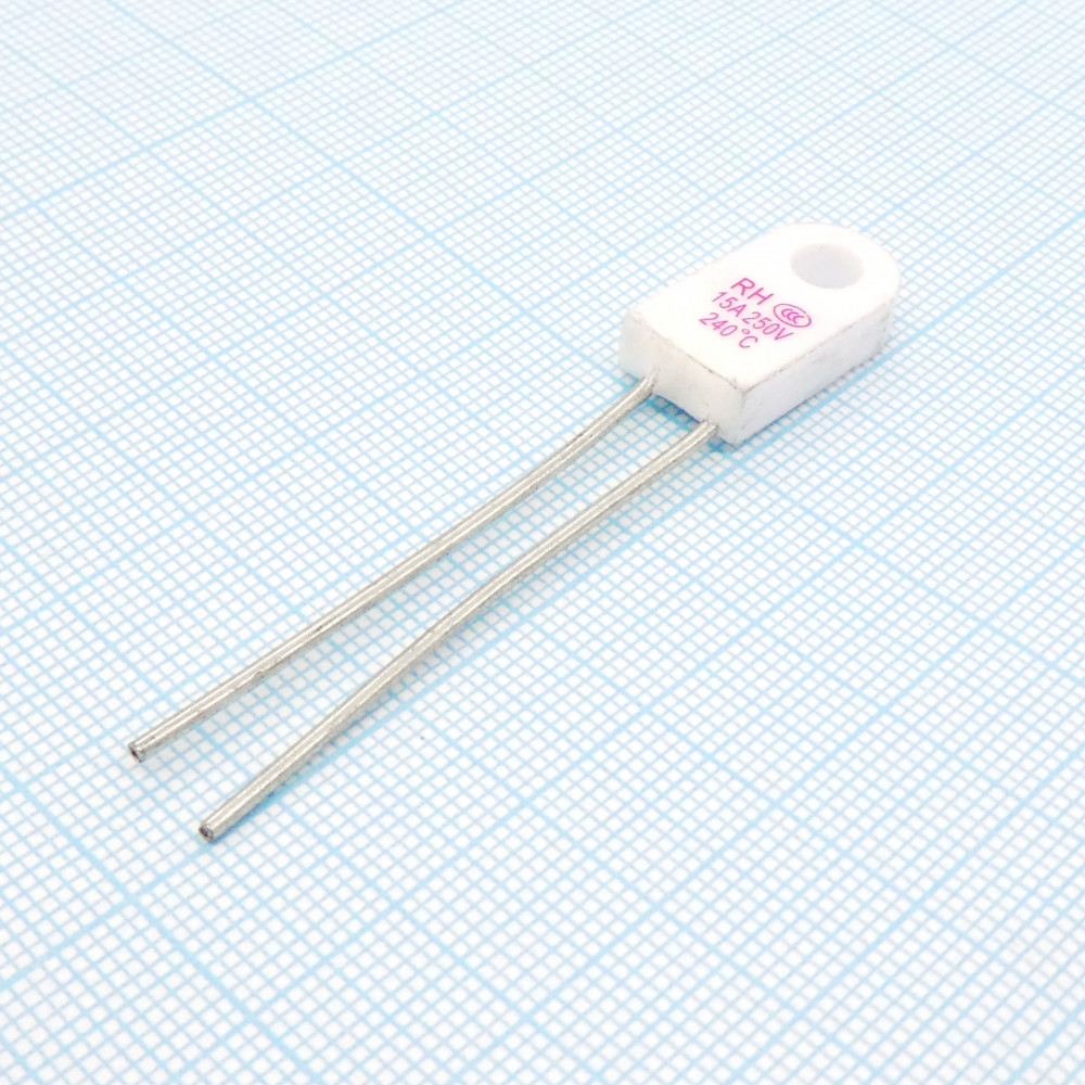 Изображение товара Термопредохранитель керамический 240°C 15A подкова RH240