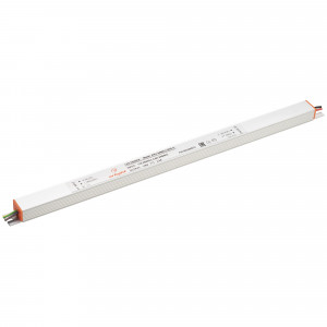 Блок питания ARV-24060-LONG-D (24V, 2.5A, 60W) 023265(1), Источник напряжения с гальванической развязкой для светодиодных изделий. Входное напряжение 200-240 VAC. Выходные параметры: 24 В, 2.5 А, 60 Вт. Встроенный PFC >0.5. Негерметичный алюминиевый корпус IP 20. Габаритные размеры длина 365 мм, ширина 18 мм, вы