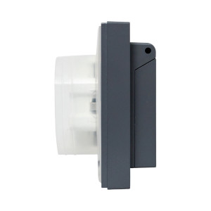 Механизм розетки двойной, 16А, IP44, с заземлением, со шторками, с рамкой, с крышками, графит Эпика EKF UP1-SOG-211-44