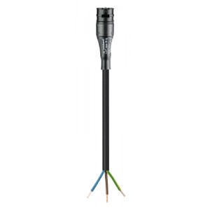 Соединитель RST20i3K1B-15 10SW, Кабельная сборка, оконеченная розеточным разъемом RST20i3, и свободным концом, 3 полюса, длина кабеля: 1 метр, сечение жил кабеля: 3х1,5 мм.кв., номинальные характеристики: 250V+PE, 16А, цвет контактных вставок: черный, цвет кабеля: черный