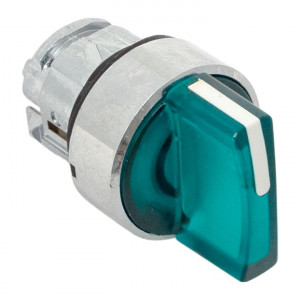 Исполнительный механизм переключателя ХB4 зеленый на 3 положения возвратный без фиксации, с подсветкой с короткой ручк IP65 EKF XB4BD3L-G-65