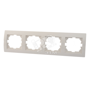 DERIY Рамка х4 гориз. белый 702-0200-149