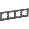 Рамка 4-м BRITE РУ-4-2-БрТБ стекло темн. бронза BR-M42-G-K45