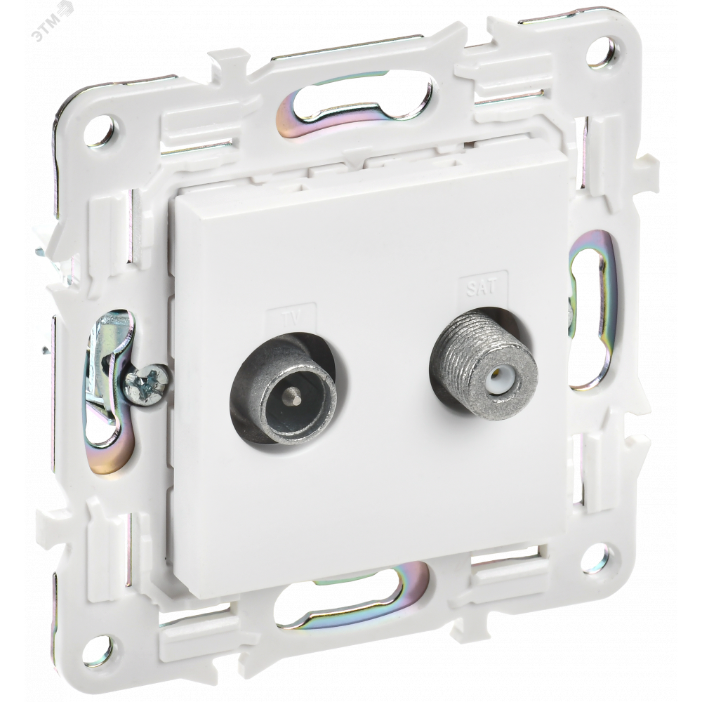 Изображение товара Розетка двойная TV SAT SKANDY SK-A13W арктический белый IEK