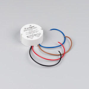 Блок питания ARJ-SP-42500-PFC-TRIAC-R (21W, 30-42V, 500mA) 040964, Диммируемый источник тока по стандарту TRIAC с гальванической развязкой для светильников и мощных светодиодов. Входное напряжение 220-240 VAC. Выходные параметры: 30-42 В, 500 mА, 21 Вт. Встроенный PFC >0,92. Негерметичный пластиковый корпус IP 44.