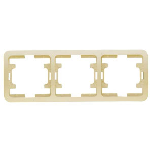 Рамка 3-м Mimoza горизонт. крем 32013