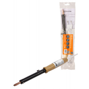 Паяльник ПД-80, ЭПСН, мощность 80 Вт, 230 В, деревянная ручка, плоское жало, "Гранит"